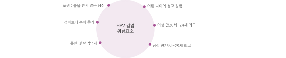 HPV 감염 위험요소에는 어떤 것들이 있나요?